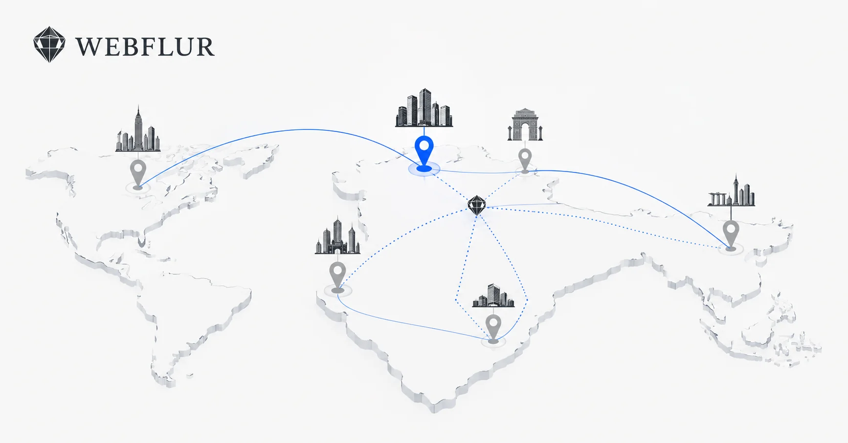 Local B2B AI SEO Case Studies — City by City, Vertical by Vertical (WebFlur P6 pillar hero)